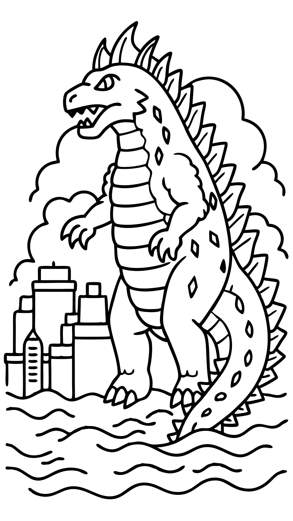 coloriages légendaires godzilla